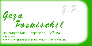 geza pospischil business card